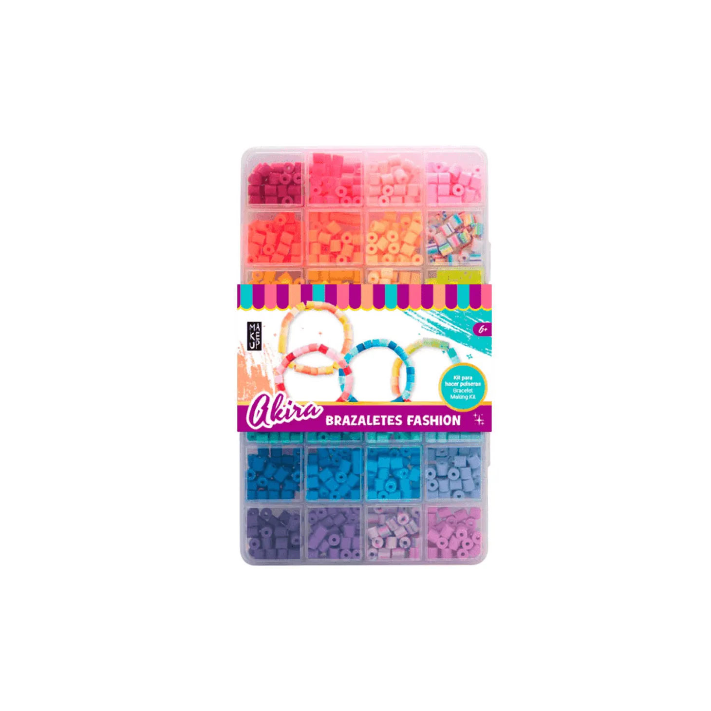 Make Up Planet Akira Brazaletes Fashion – kit de cuentas de colores 6+