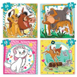 Maleta Progresivos Disney Animals 4 Puzzles 12 16 20 25 Piezas