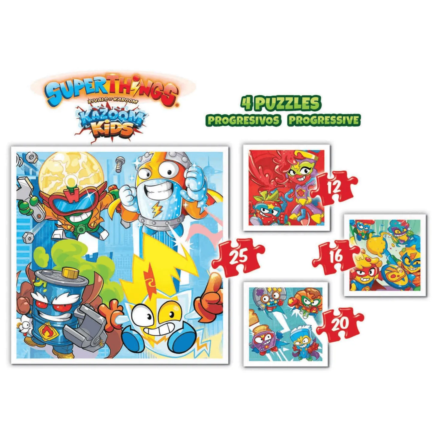 Maleta Puzzles Progresivos Superthings 12 16 20 25