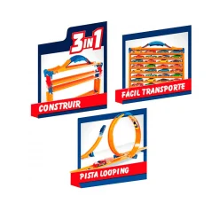 Maletín Portacoches Hot Wheels 3 en 1