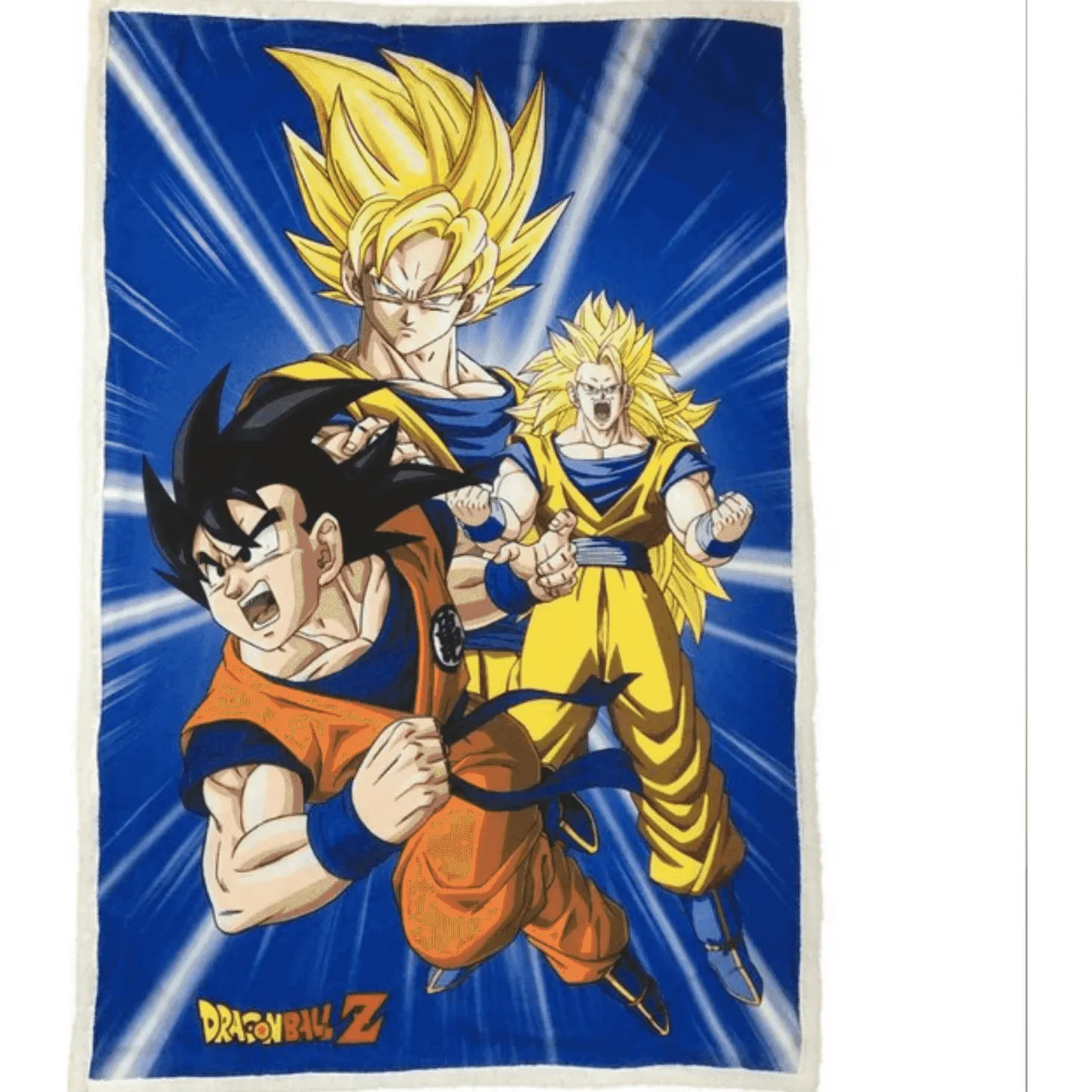 Manta Sherpa Dragon Ball Z Goku SSJ Forms 130x170 cm