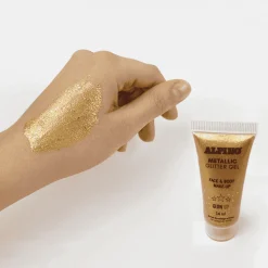 Maquillaje Gel Purpurina Metálico Oro Alpino