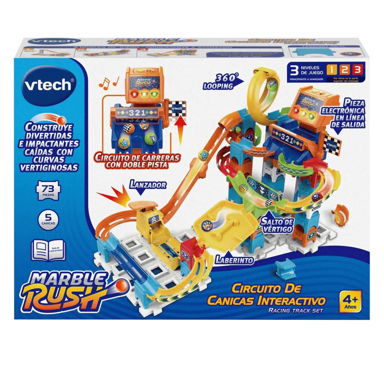 Marble Rush Circuito de Canicas Interactivo Racing Track Set