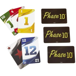 Mattel Games Juego de cartas Phase 10 Juego de mesa familiar +7 años (Mattel FFY05)