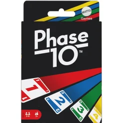 Mattel Games Juego de cartas Phase 10 Juego de mesa familiar +7 años (Mattel FFY05)