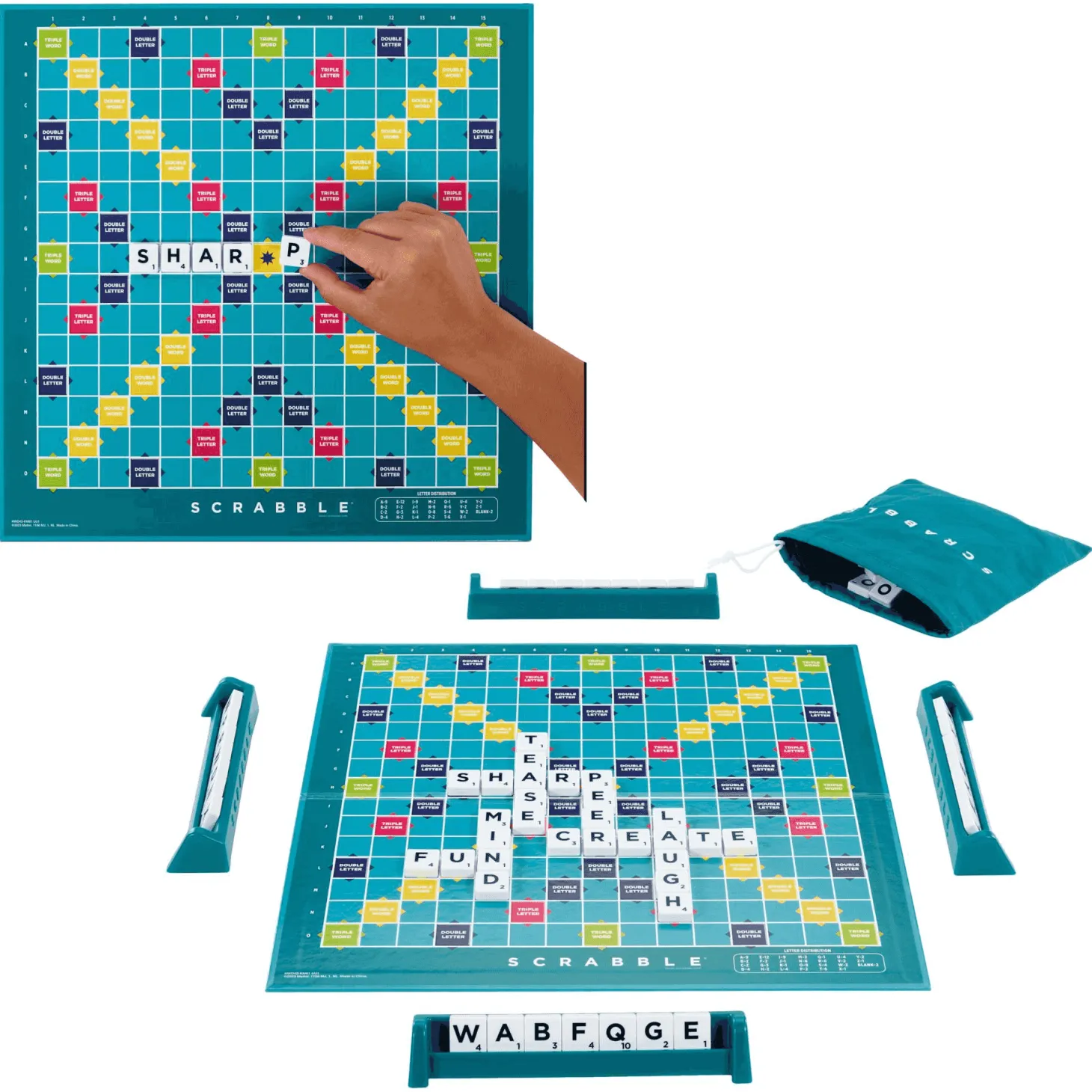 Mattel Games Scrabble 2 Juegos en 1 Juego Mesa