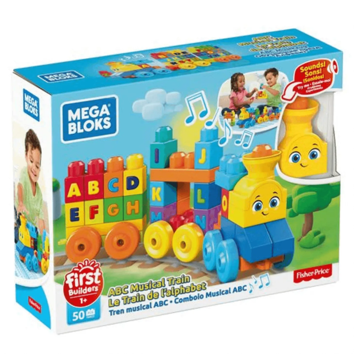 Mega Bloks Tren Musical ABC Juguete de Bloques de Construcción