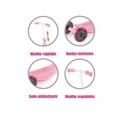 Mi Primer Patinete 3 Ruedas Rosa