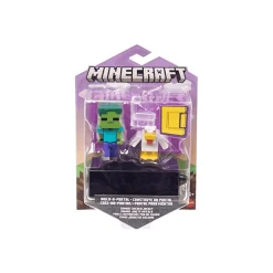 Minecraft Figura Articulada Zombie Chicken Jockey 8 cm