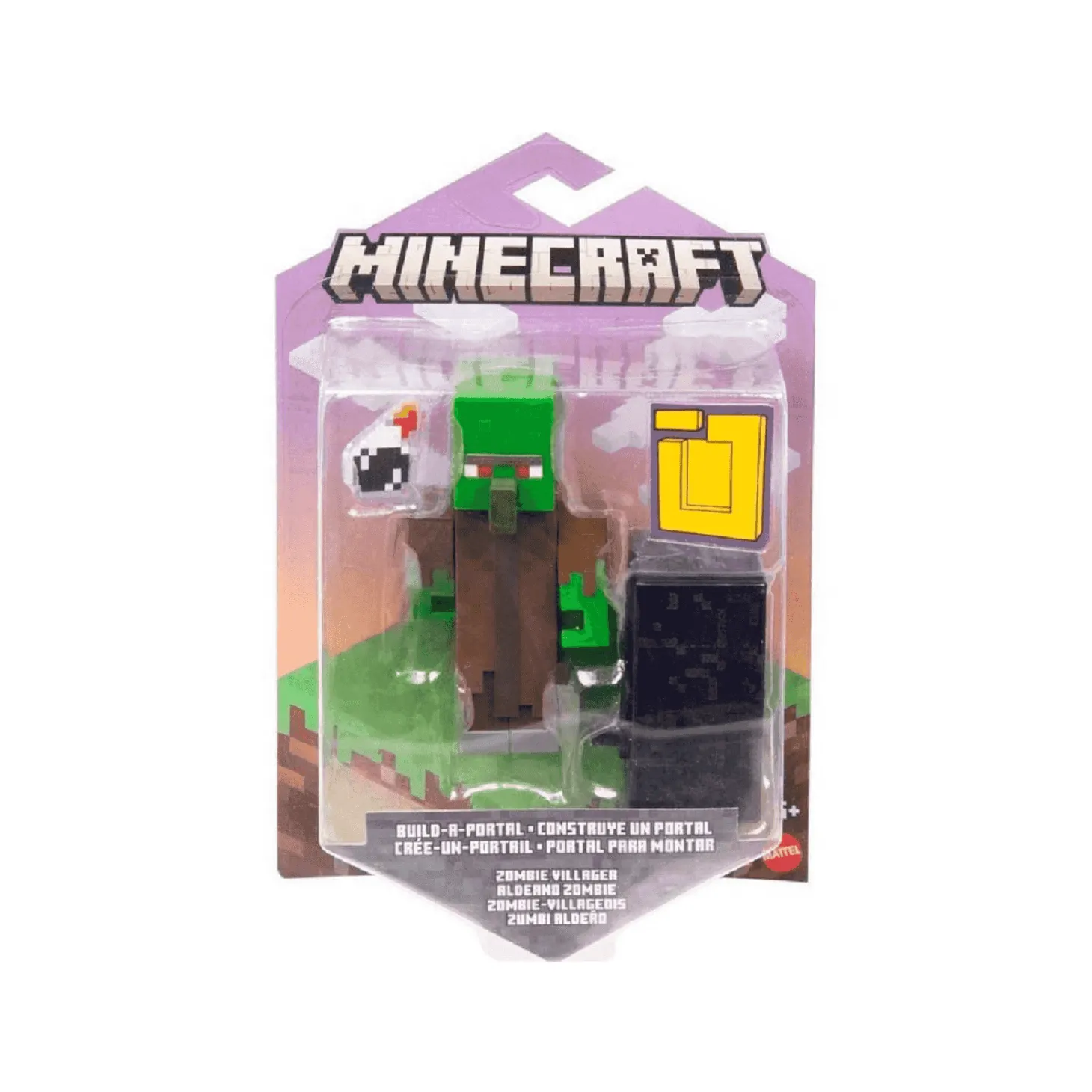 Minecraft Figura Articulada Zombie Villager 8 cm