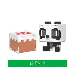 Minecraft Figura De Acción 2 En 1 Flippin Figs Panda Y Tarta