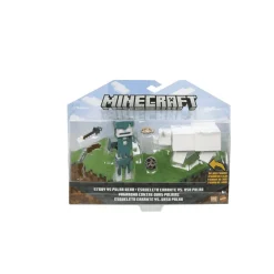 Minecraft Pack 2 Figuras Esqueleto vs Oso Polar