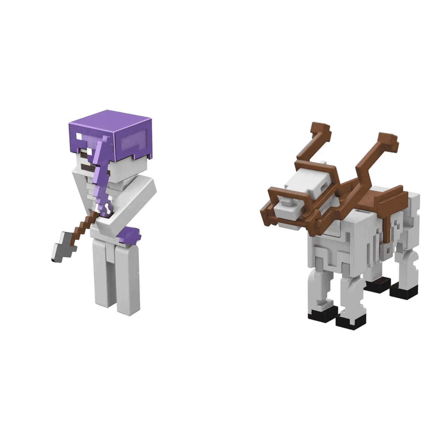 Minecraft Pack 2 figuras Esqueleto y Caballo Trampa
