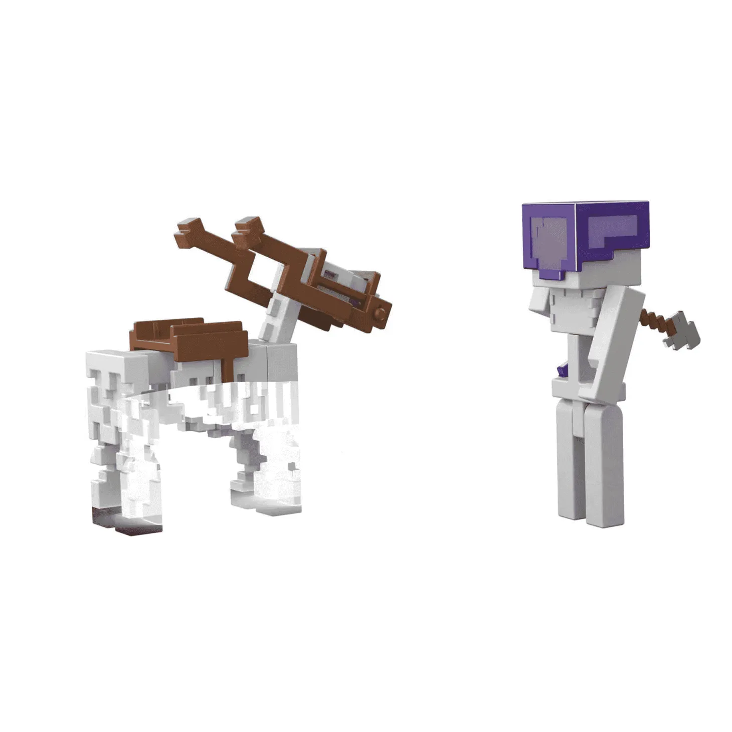 Minecraft Pack 2 figuras Esqueleto y Caballo Trampa