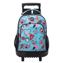Mochila Corazones con Carro Fijo 44 cm