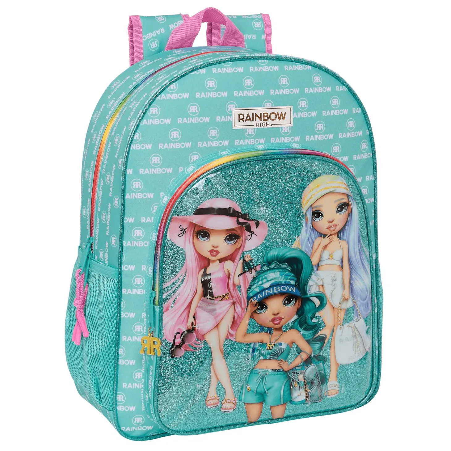 Mochila Escolar Junior Adaptable Rainbow High 'Paradise'
