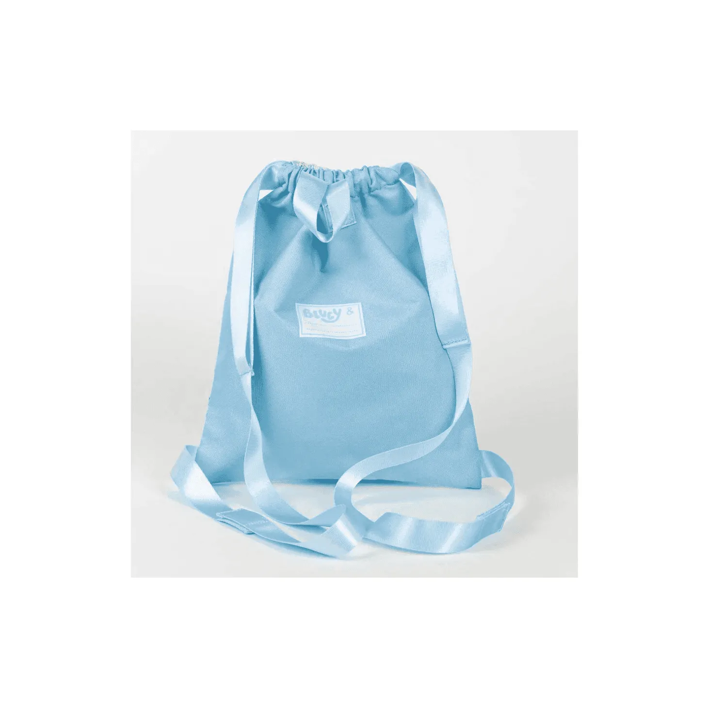 Mochila Saquito Estampado Bluey Azul Claro 27 x 32 cm