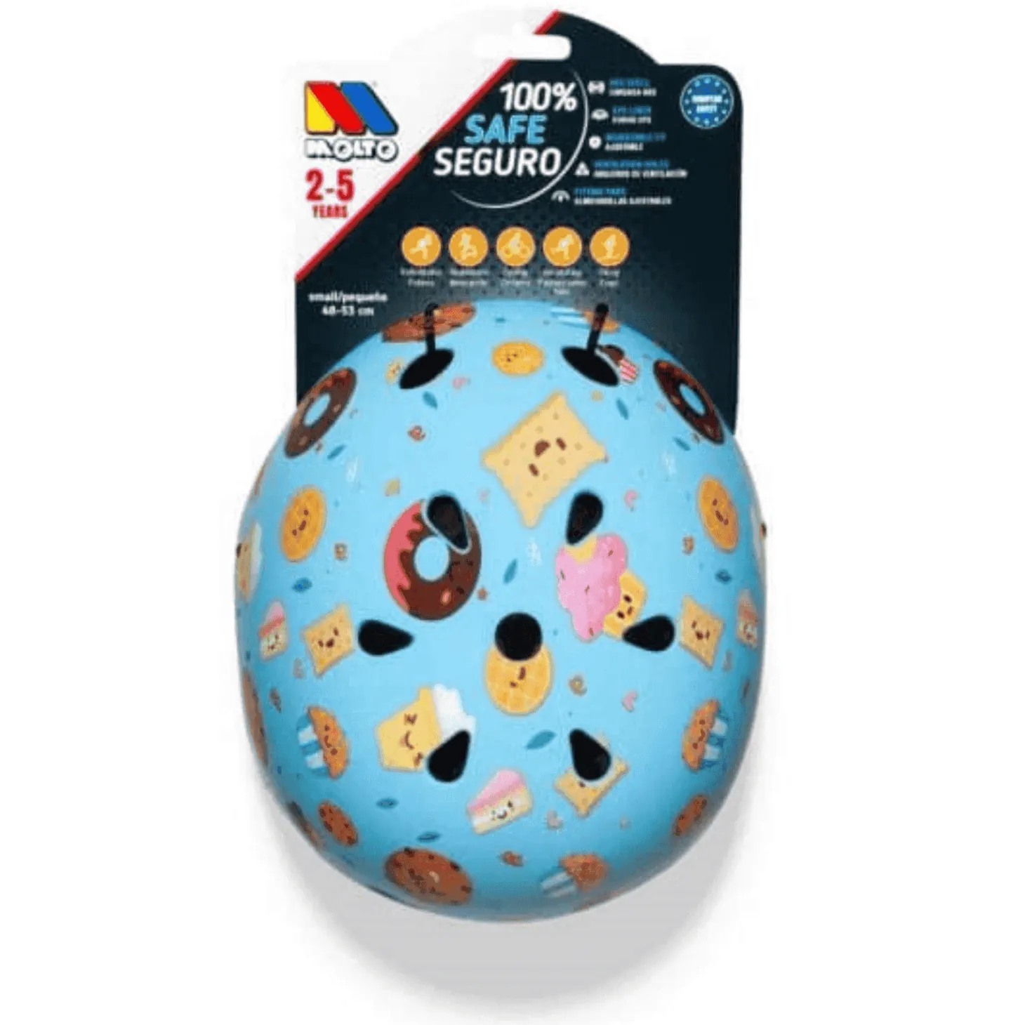 Molto Casco Infantil para Niños Turquesa Biscuit