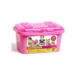 Molto Cubeta 35 Piezas Rosa | Juguete Infantil