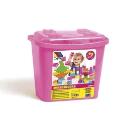 Molto Cubeta 90 Piezas Rosa| Juguete Infantil