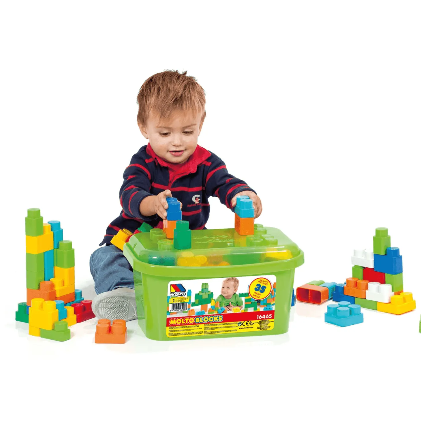 Molto Cubeta Bloques 35 Piezas | Juguete Infantil