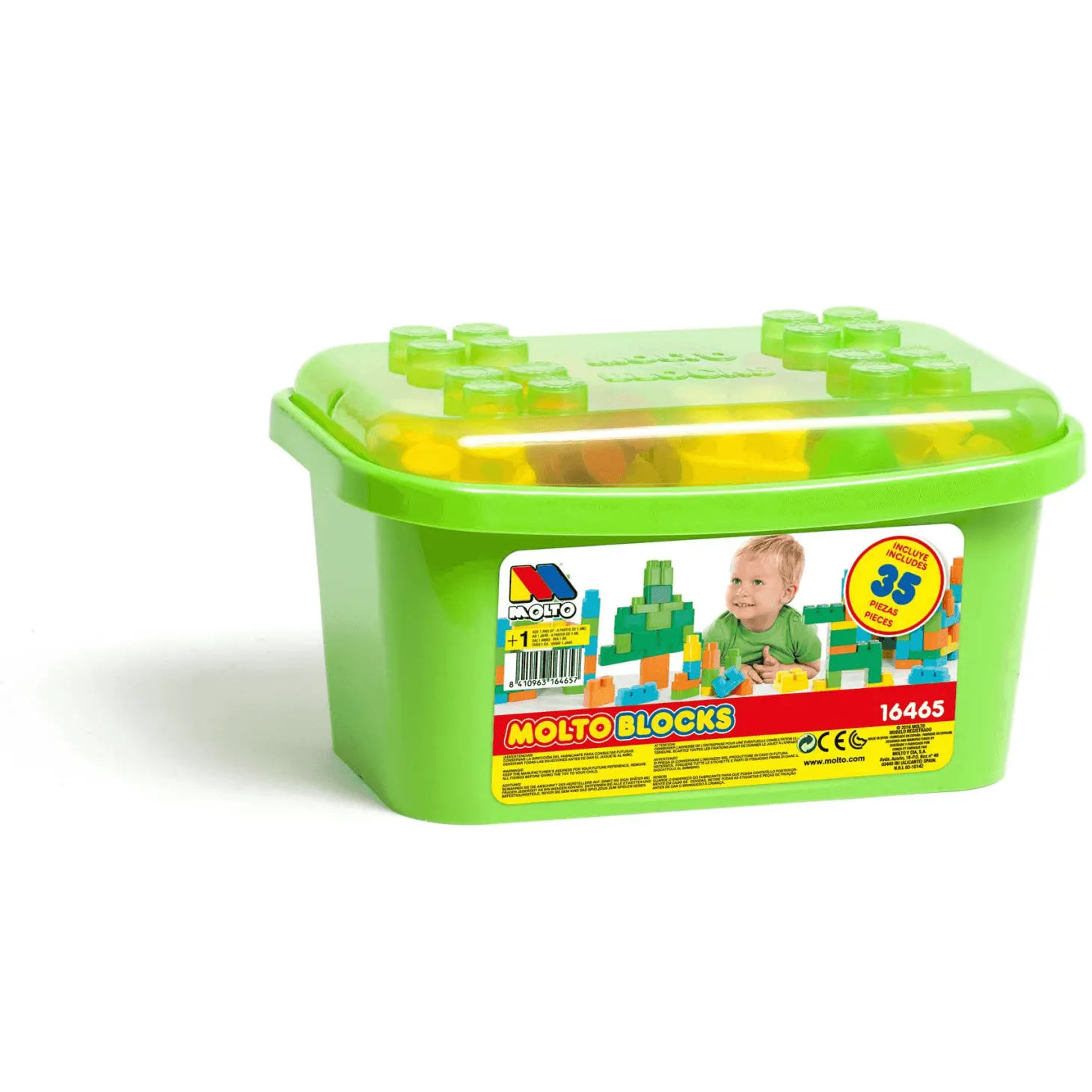 Molto Cubeta Bloques 35 Piezas | Juguete Infantil