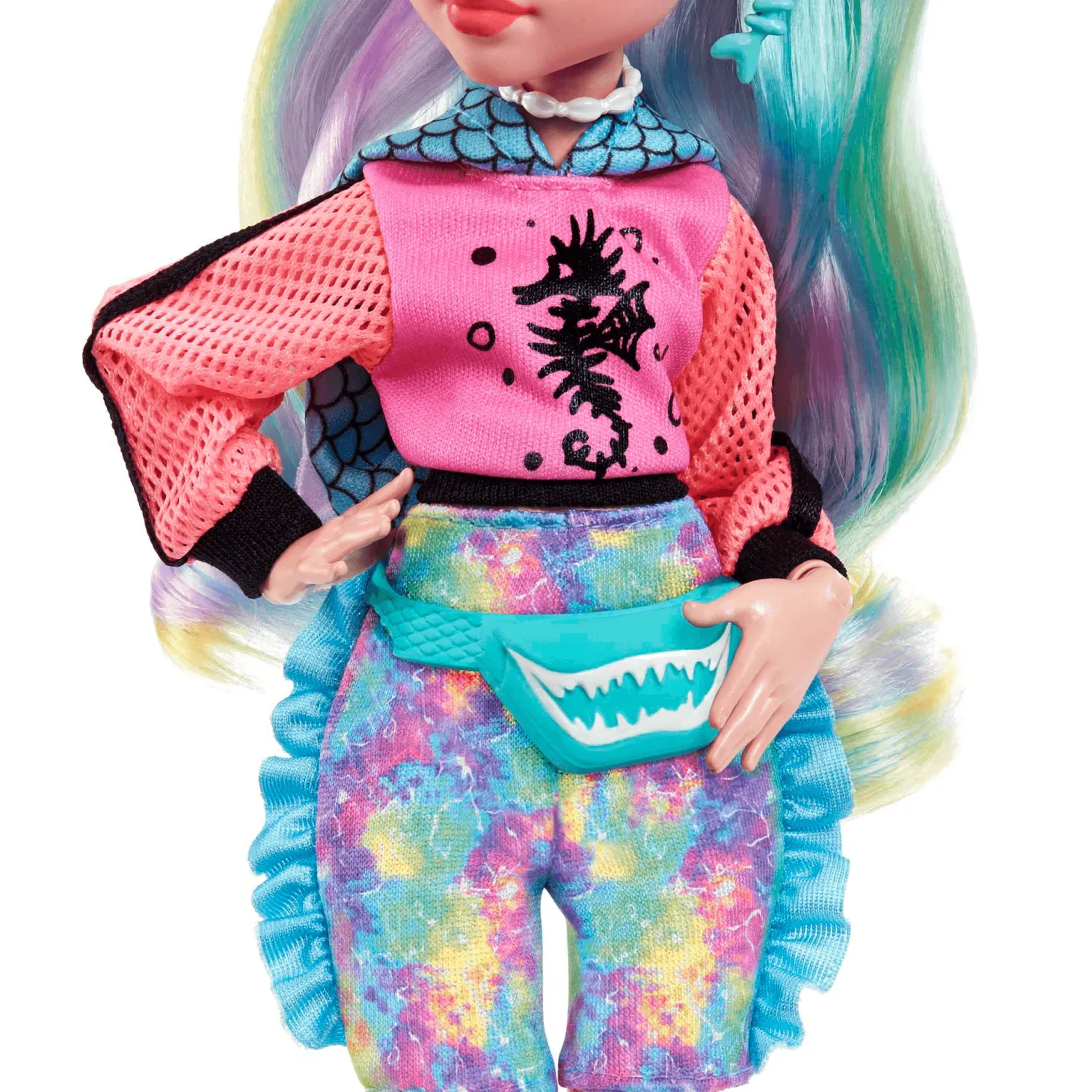 Monster High Lagoona Blue Muñeca articulada con mascota y accesorios de moda