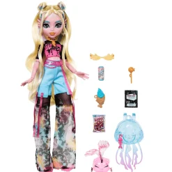 Monster High Muñeca Lagoona Blue de Monster High con Mascota Neptuna y Accesorios