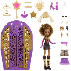 Monster High Skulltimate Secrets Hauntlywood – Clawdeen Wolf con armario y 19+ sorpresas