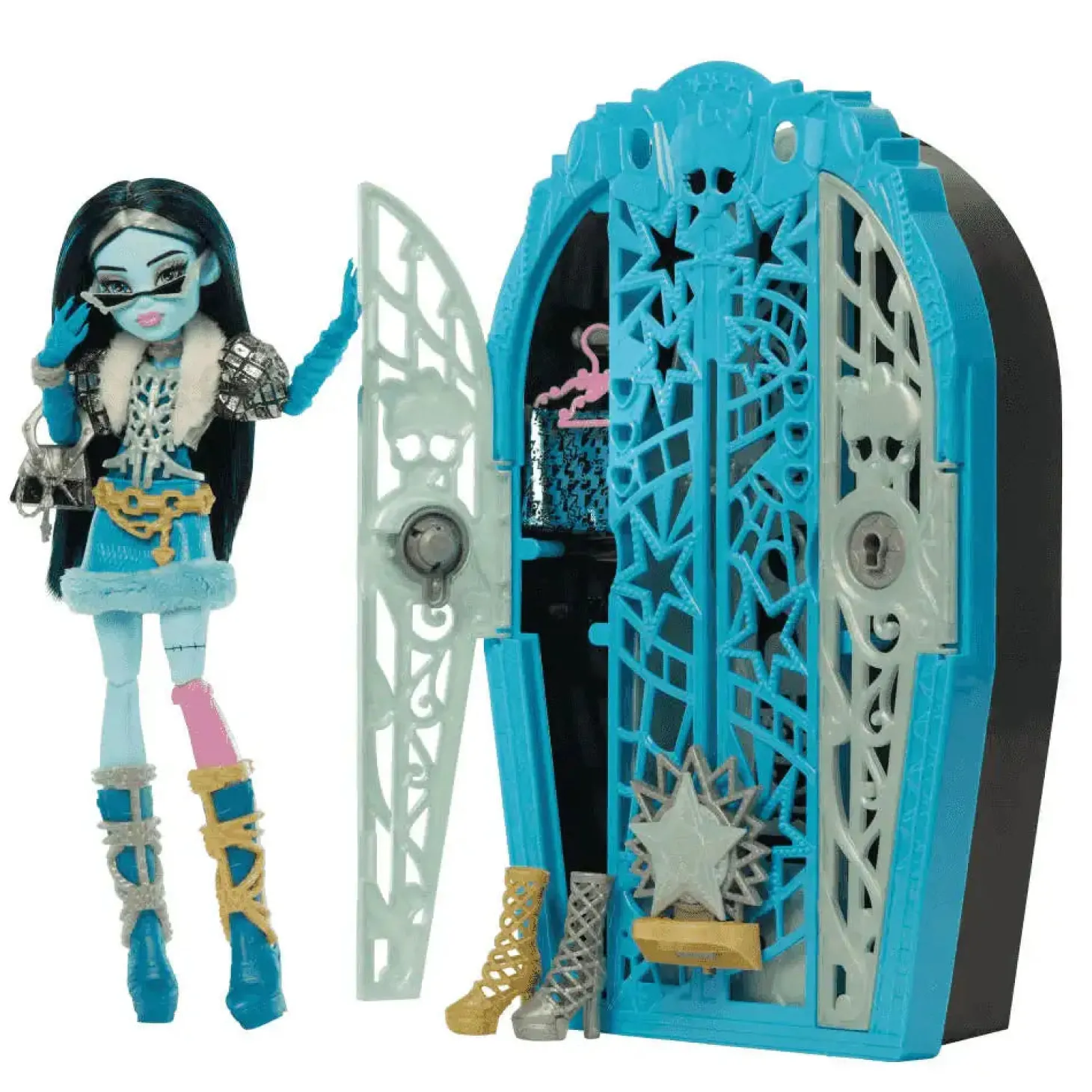 Monster High Skulltimate Secrets Hauntlywood – Frankie Stein con armario y 19+ sorpresas