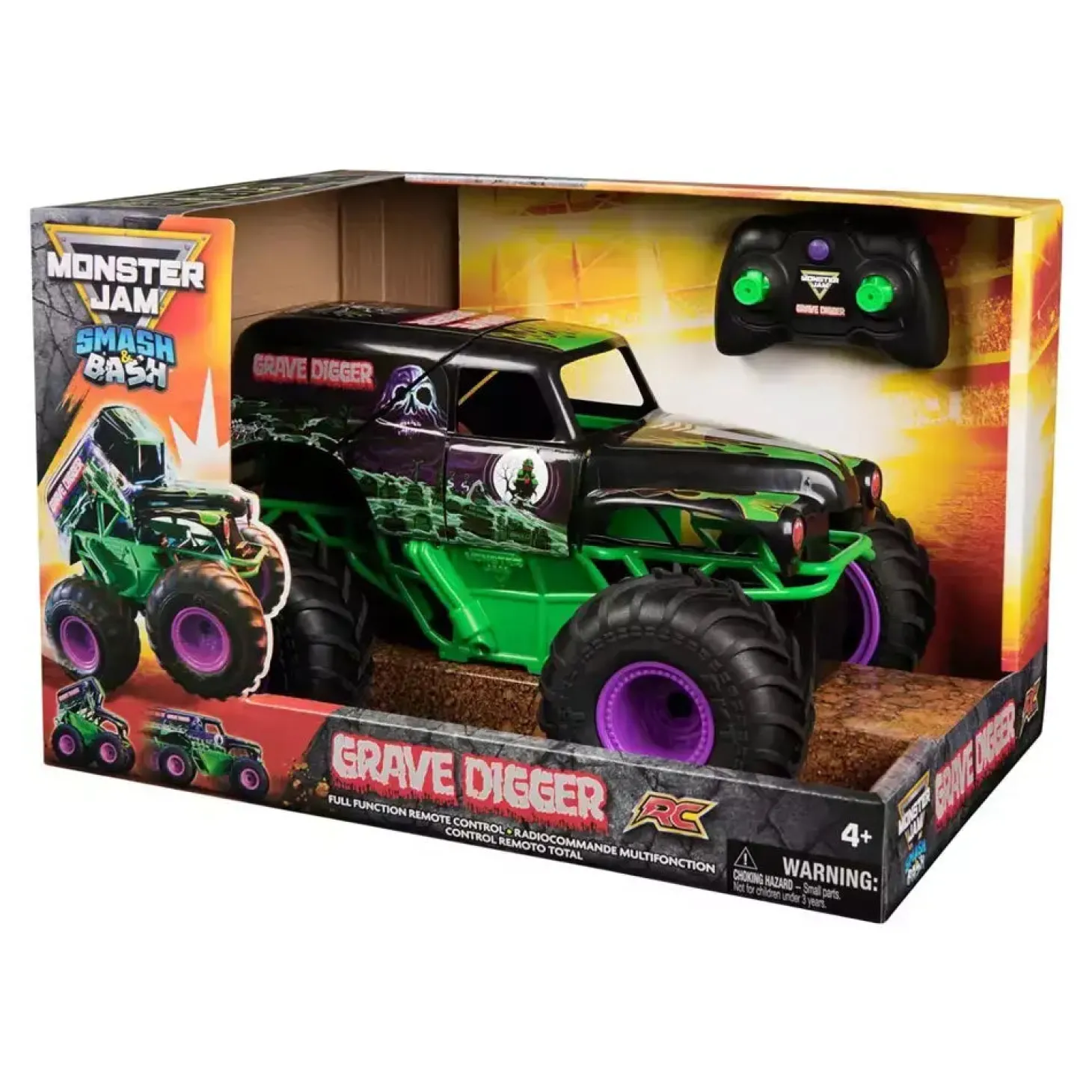 Monster Jam RC Smash & Bash Grave Digger 1:15