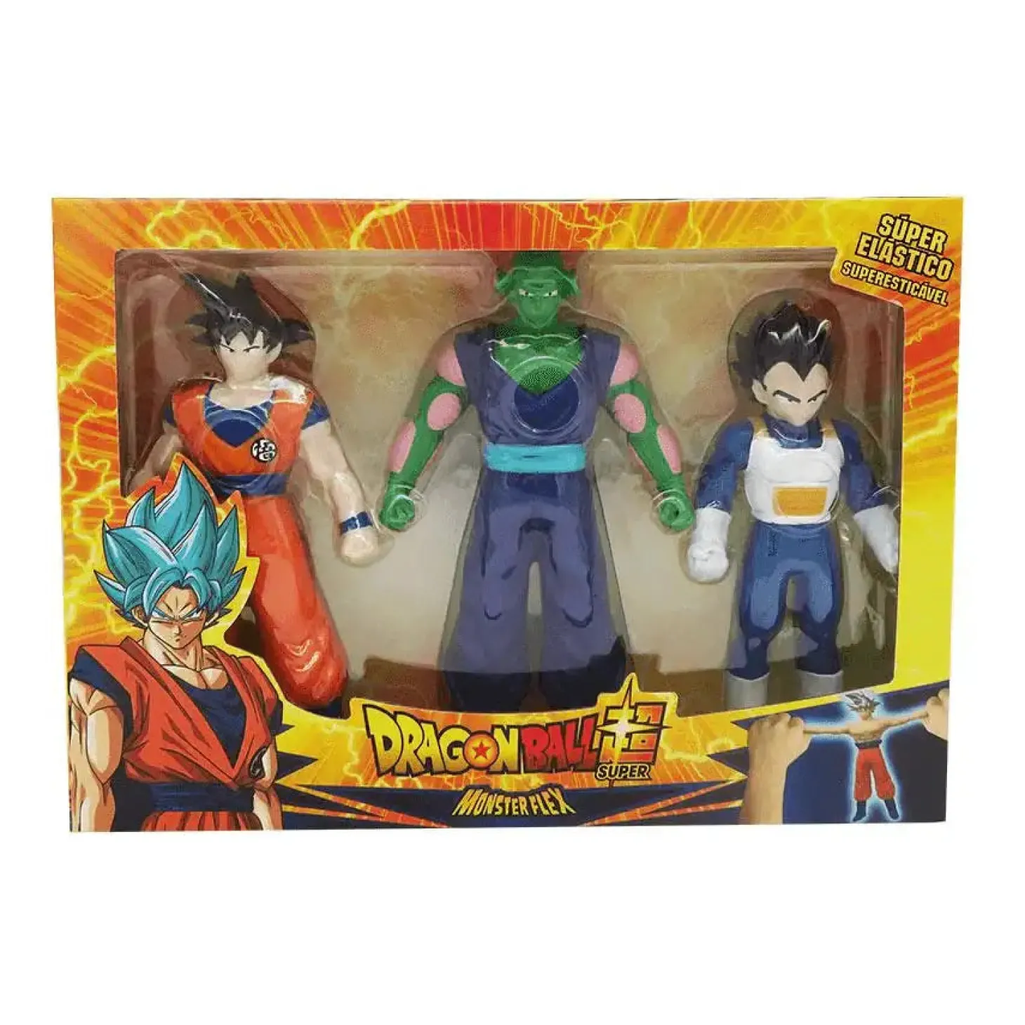 Monsterflex Dragon Ball Pack de 3 – Figuras elásticas para jugar sin parar