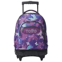 Morral Totto Rue Bomper Renglones Glitter – ruedas, brillo y eco