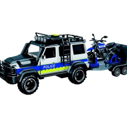 Motor Planet Transporte Policía con Remolque – Vehículo de fricción con luces y sonidos (3+)