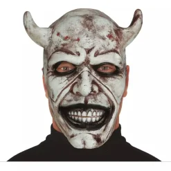 Máscara De Halloween Diablo Blanco Adulto Unisex