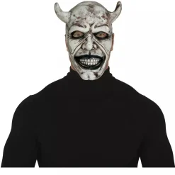 Máscara De Halloween Diablo Blanco Adulto Unisex