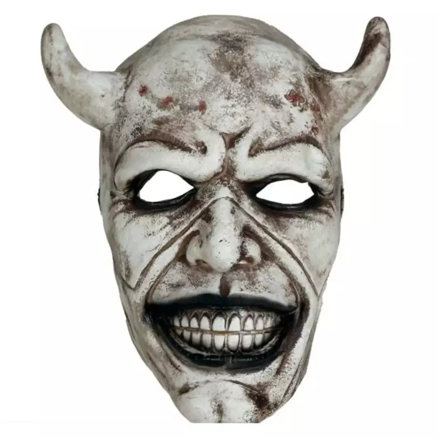 Máscara De Halloween Diablo Blanco Adulto Unisex