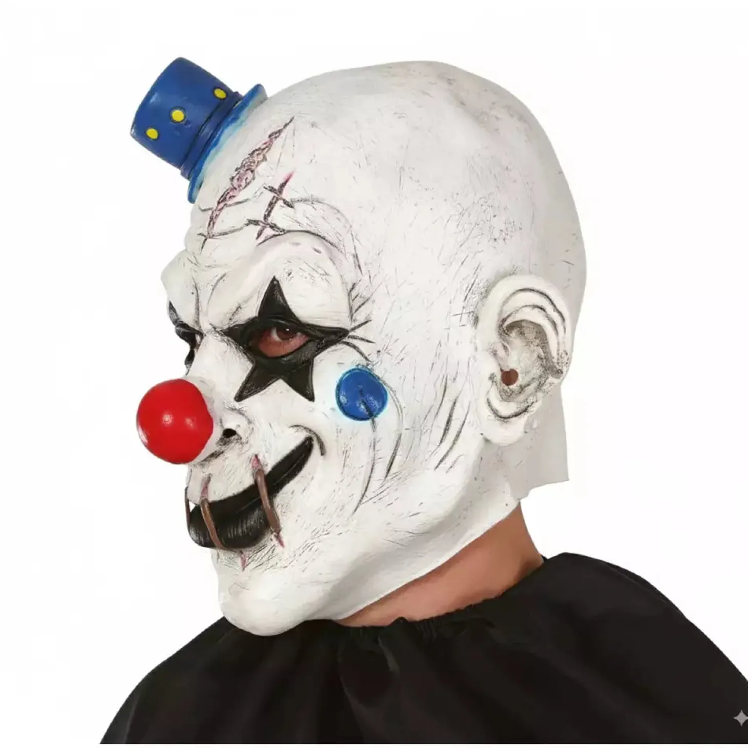 Máscara De Halloween Payaso Con Sombrero Adulto Unisex