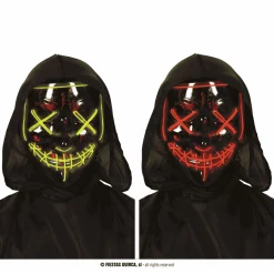 Máscara Negra con Luz Surtidas PVC