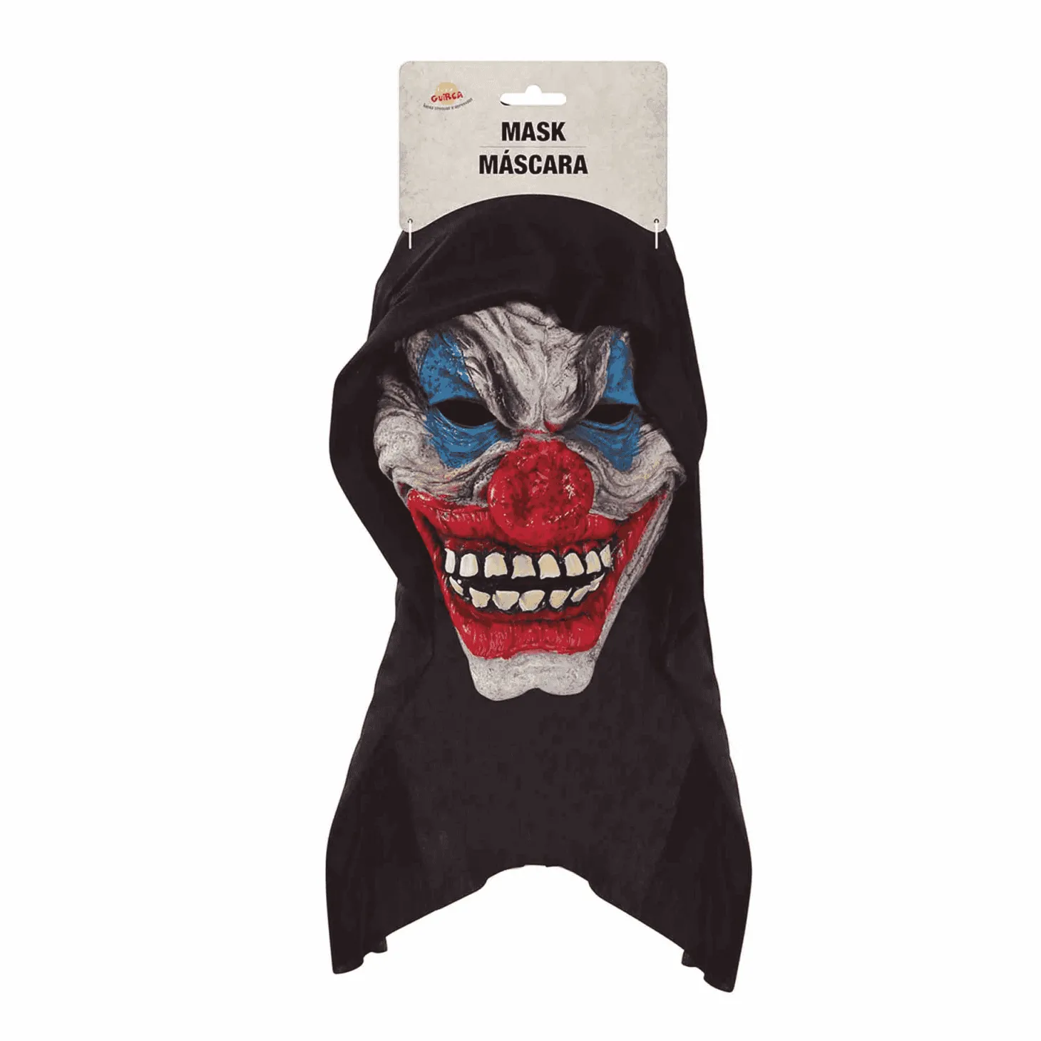 Máscara Payaso Con Capucha Negra de Látex