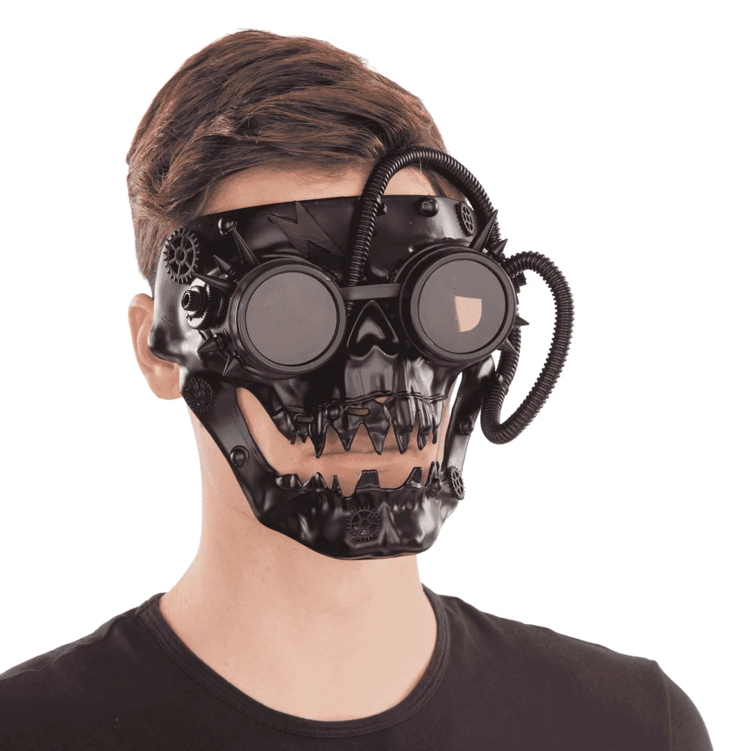 Máscara Steampunk color negro para disfraz