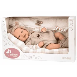 Muñeca Bebé Reborn Rubén con cojín