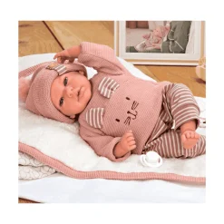Muñeca Elegance 40 Cm Andie Rosa con manta y peso