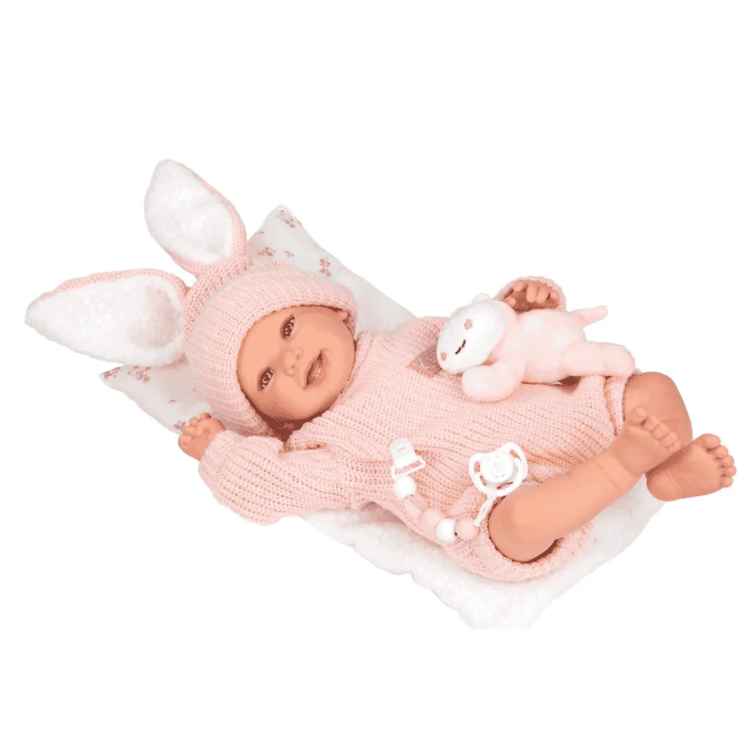 Muñeca Reborn Lucía 45 cm con Cojín y Peluche