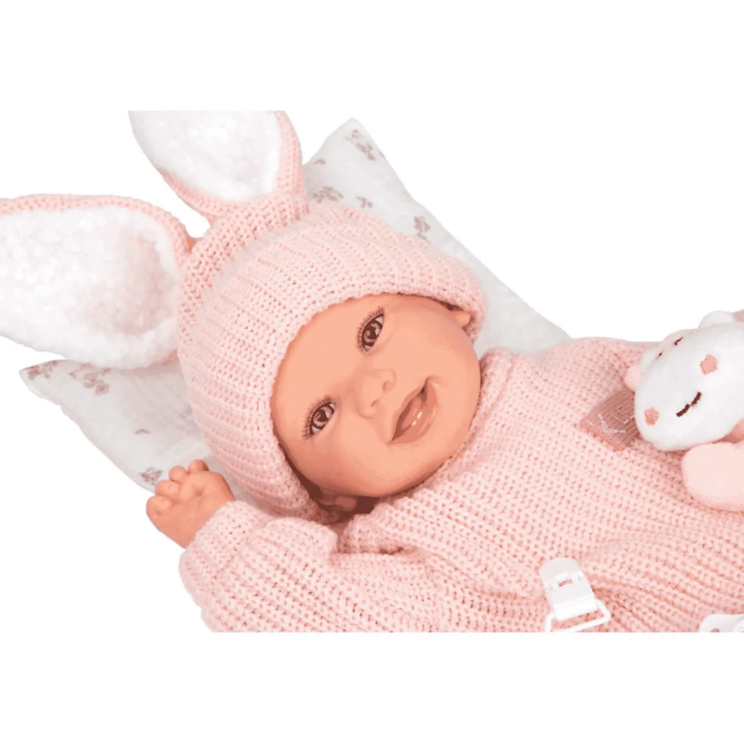 Muñeca Reborn Lucía 45 cm con Cojín y Peluche