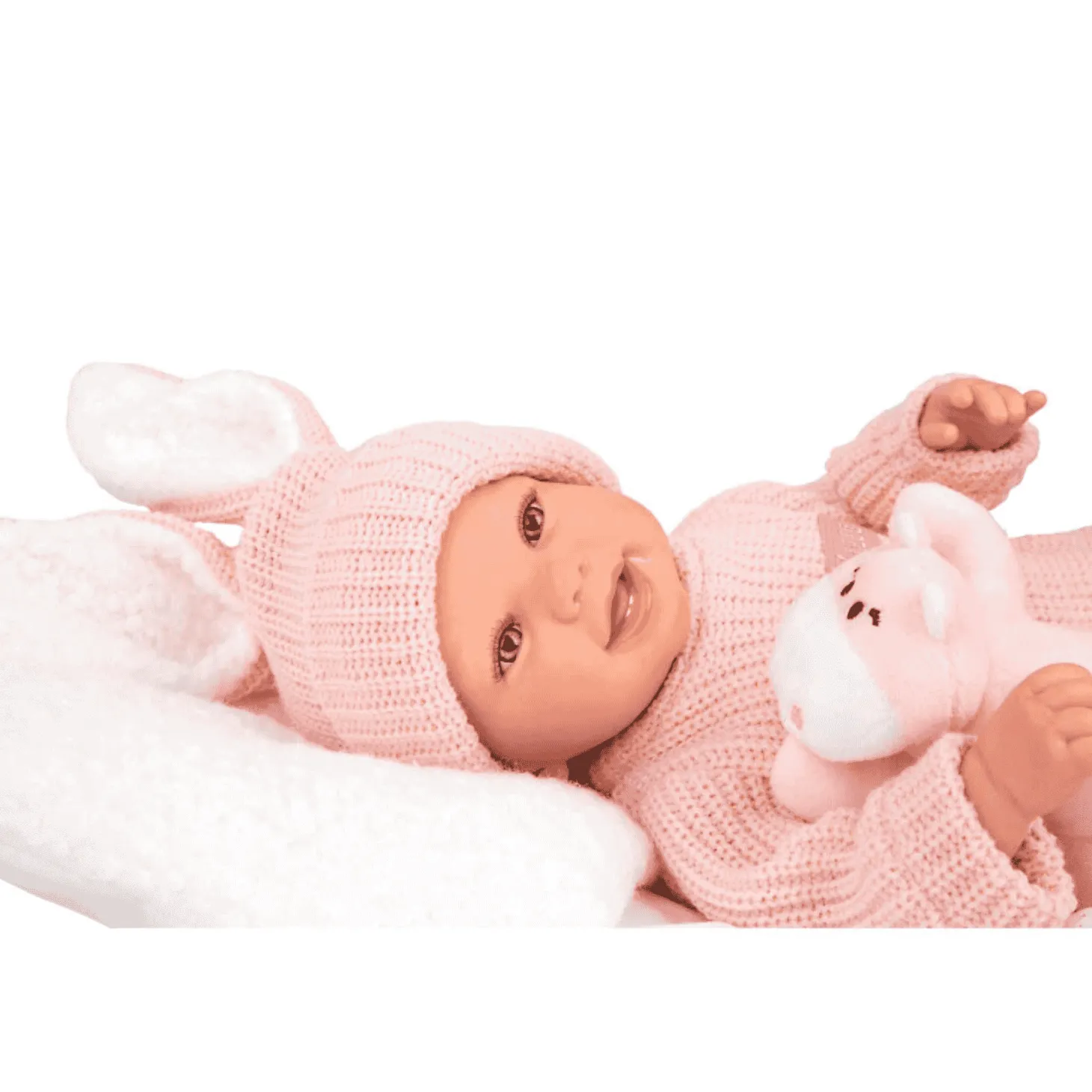 Muñeca Reborn Lucía 45 cm con Cojín y Peluche