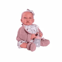 Muñeca Recién Nacida Lua Bolitas con Babero - Antonio Juan