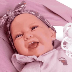 Muñecas Antonio Juan Recién Nacida Carla con Fular Portabebé 42 cm