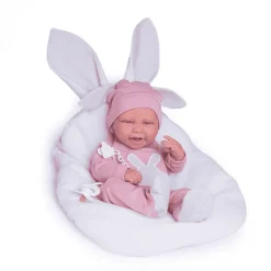 Muñecas Antonio Juan Recién Nacida Carla Conejita con Cojín