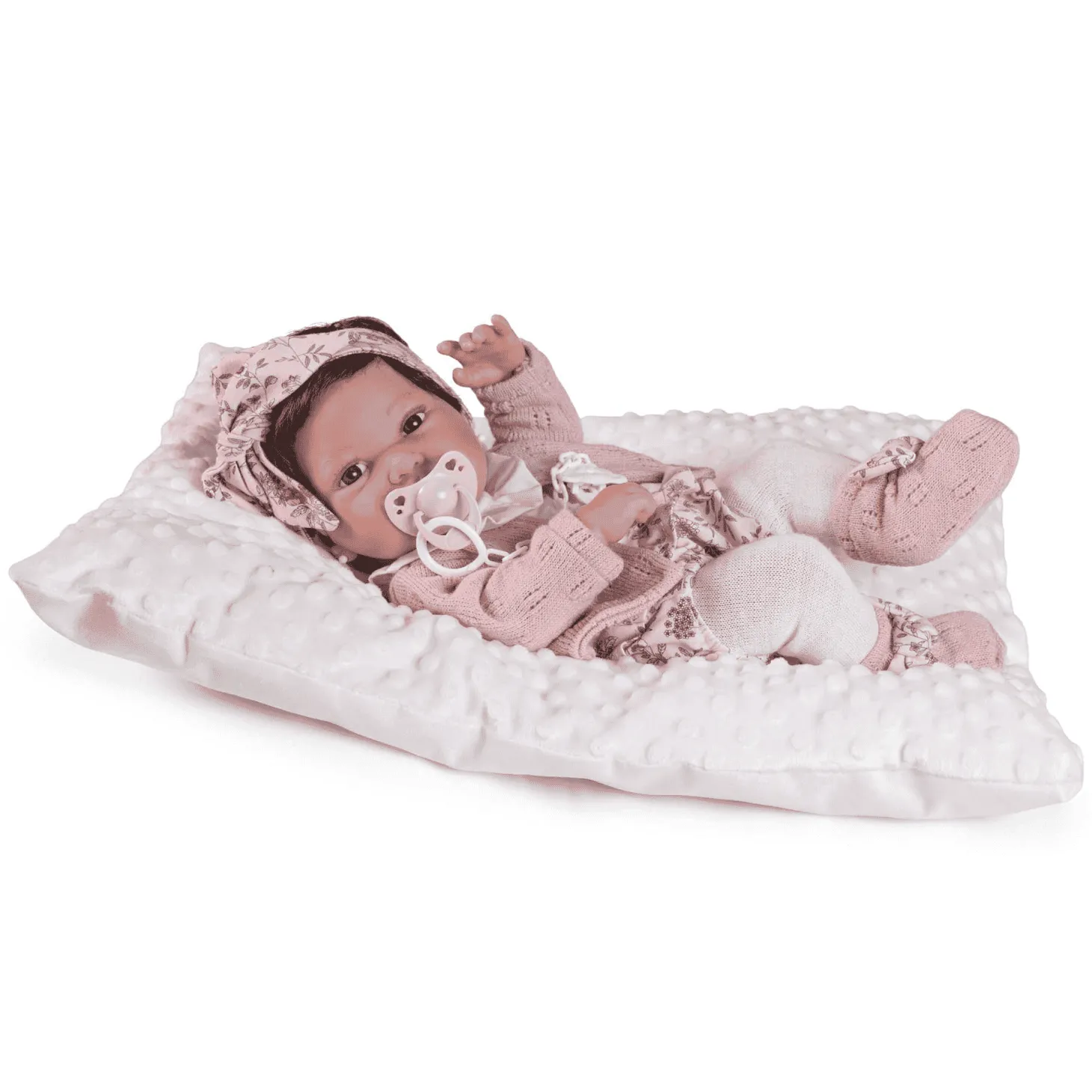 Muñecas Antonio Juan Recién Nacida Pipa con Pendientes y Cojín 42 cm